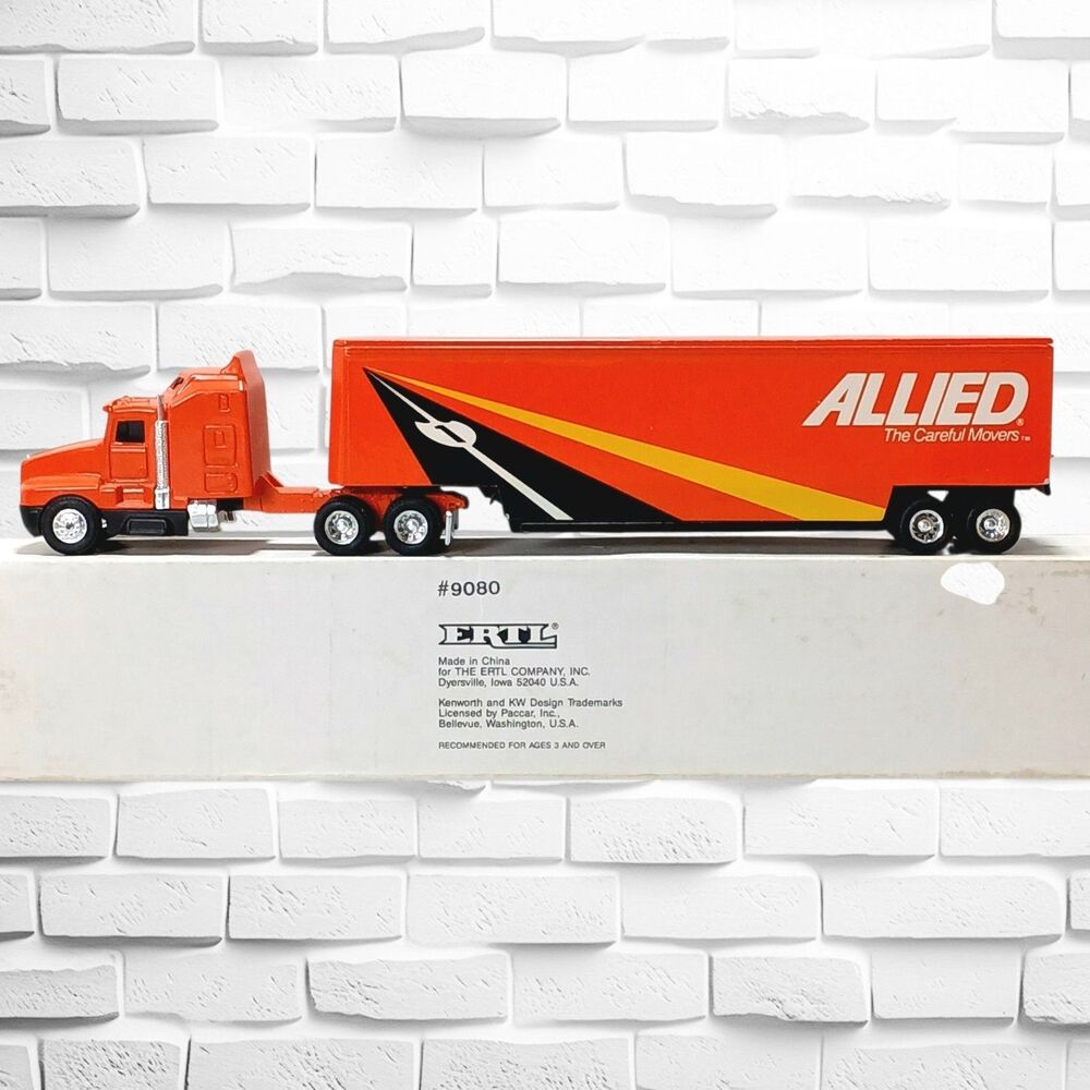 Ertl Diecast Model Allied Moving Tractor & Trailor 12" Long w/ Box #9080 EUC